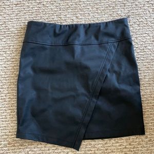 Brand New from Revolve Faux Leather Black Skirt